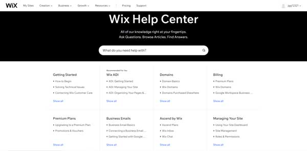 wix business plans pricing