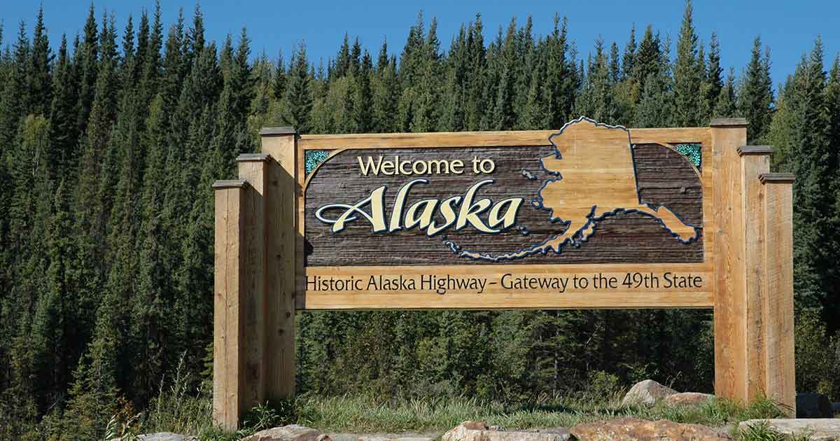 Alaska welcomes visitors on the Alaska Highway