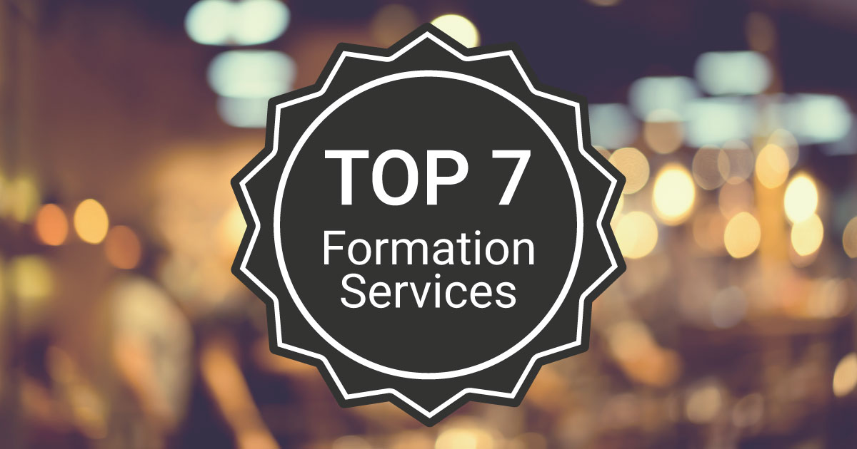 Graphic that says "Top 7 Formation Services".